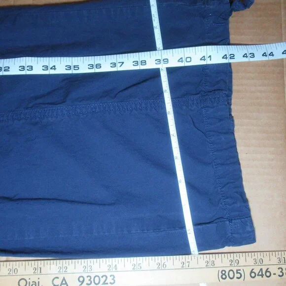 Aerie Navy Blue ‘Go-For-It’ 100% Cotton High-Waist Cargo Pants | Size Small - Picture 6 of 10